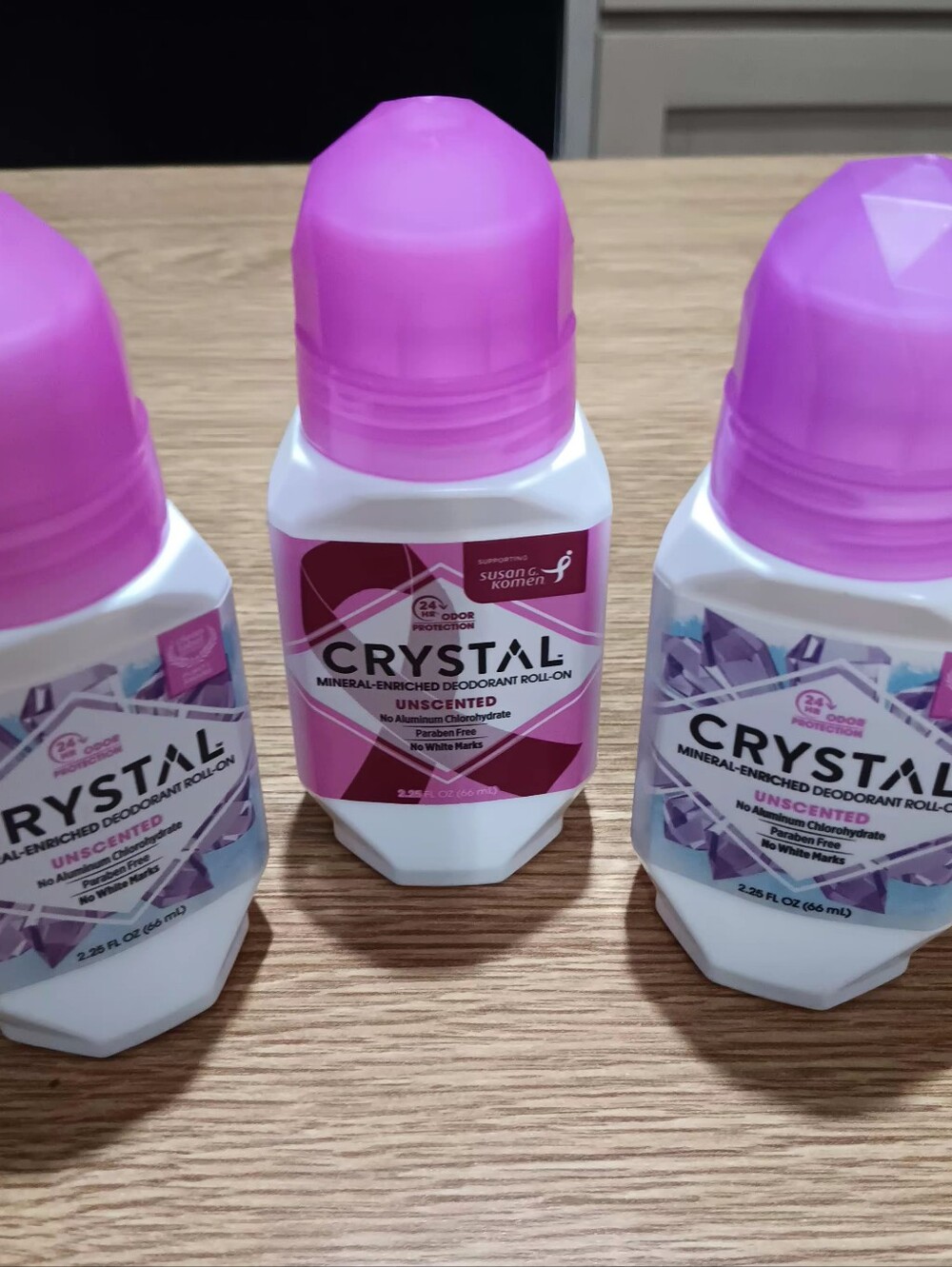 Crystal Mineral-Enriched Unscented Roll-On Deodorant  Set Of 3